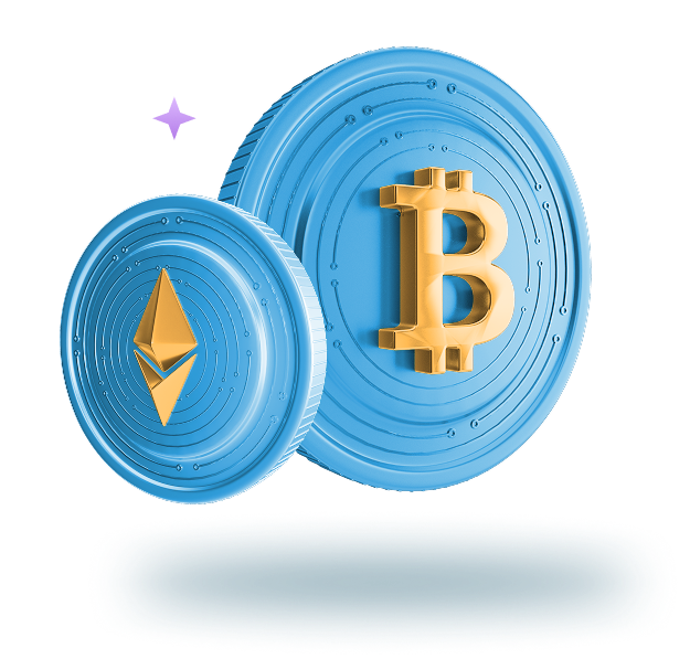 3D Crypto Coins